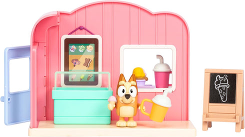 Bluey Mini Playsets Ice Cream Shop Playset - Includes Articulated Bingo Figure and Accessories