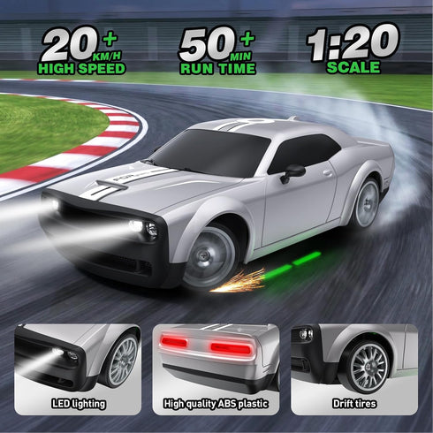 rc tech 2.4GHz 1:20 4WD 20KM/H 2Pcs RC Drift Car Remote Control Car Scale High Speed Remote Control Cars Vehicle