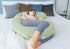 QUEEN ROSE Cooling Pregnancy Pillows - E Shaped Pregnancy Pillows for Sleeping, Detachable Body Pillow for Pregnant