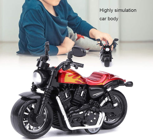 Motorcycle Model - Alloy Small Motorbike Car Model, Pull Back Miniature for Cake Toppers and Gifts