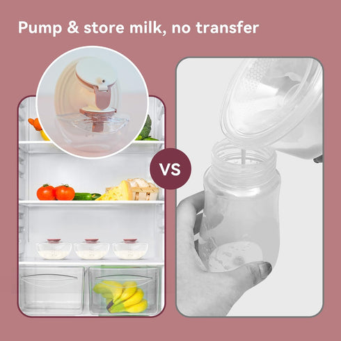 Momcozy M9 M9 Pack 2 Breastmilk Collection Compatible with Replacement Parts, Breast Milk Storage Bottle with Silicone