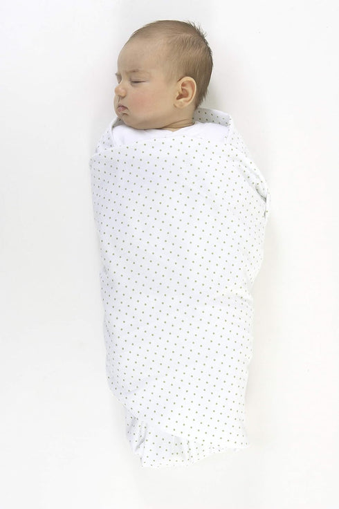 SwaddleDesigns Ultimate Winter Swaddle, X-Large Receiving Blanket, Premium Cotton Flannel, Pastel Blue Polka Dots (42"