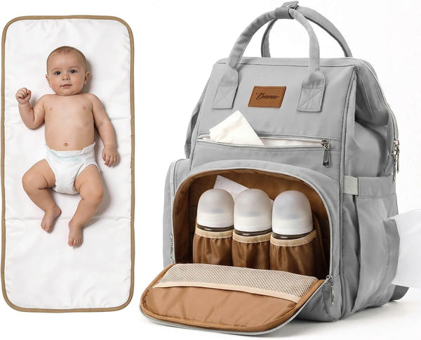 Baonee Large Diaper Bag for Mom: 27 Liters with Changing pad - Insulated