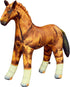 Jet Creations Inflatable Horse – 38" Long, Golden Brown Lifelike Blow-Up Animal Toy for Decoration, Party