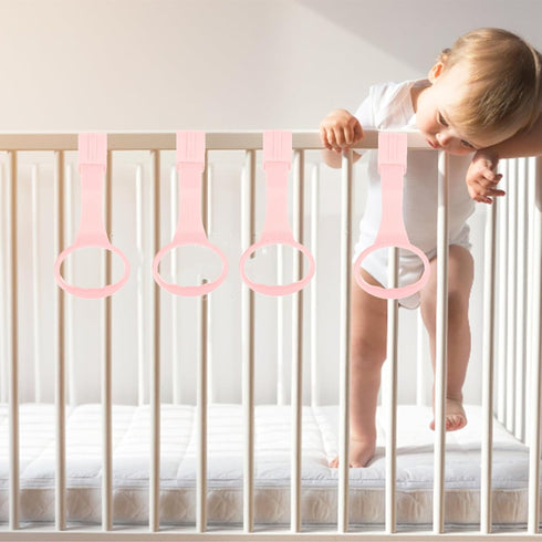 4Pcs Baby Playpen Pull up Rings, Pull up Rings for Play Pen, Playpen Accessories for Help Stand Up Walking Training