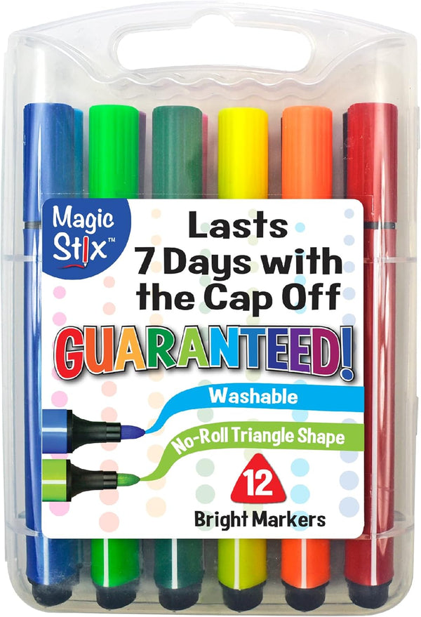 The Pencil Grip Magic Tri Stix, Non-Toxic and Washable Markers For Kids,