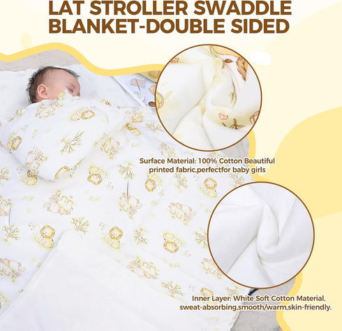 Newborn,35"x35"Universal LAT LEE AND TOWN Winter Baby Car Seat Blanket for Baby Wrap Blanket with Ruffle Hood,Winter