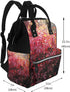 QSMJKLD Backpack Mommy Daypack Burning bush with red berries Diaper Bag with Changing Pad, Pacifier Holder