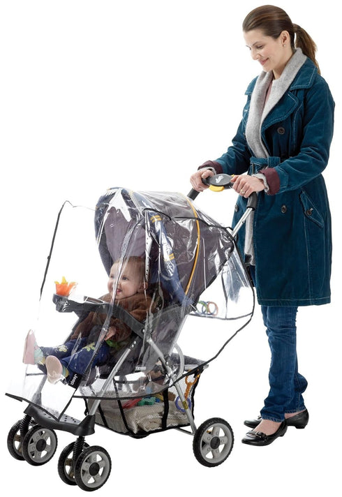 Jeep Standard Stroller Rain Cover, Stroller Rain Cover, Baby Rain Cover, Stroller Accessories, Stroller Weather Shield, Universal Size, Waterproof, Windproof, Ventilation, Clear Vinyl Plastic