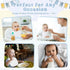 30 Pack 6 Reginary White Muslin Bibs Bulk for Boy Girl Muslin Baby Bibs Adjustable Layers Cotton Bandana Soft Absorbent