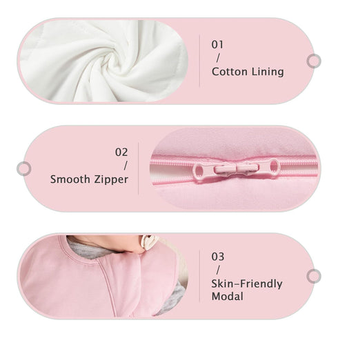 HEDSYOUHH 6-18 1.0 2-Way Sleep Sack for Months Baby, TOG for Spring and Autumn, Wearable Blanket, Bamboo Rayon, Zipper