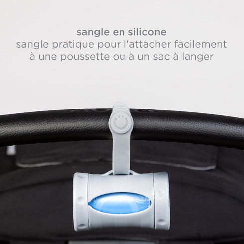 Ubbi Retractable On the Go Bag Dispenser for Travel, Diaper Bag Accessory Must Have for Newborn, Helpful Item, Baby