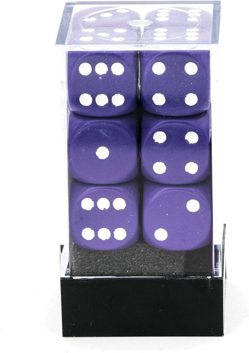 Chessex CHX25607 Opaque Dice - 12D6 Purple/White