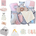 CREVENT Gift Set for Girls -Diaper Caddy Organizer Basket with 2 Blankets,