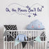 BATTOO Airplane Wall Decal - Oh The Places You'll Go Pilot Quote for Boy & Girl Decor (Navy Blue)