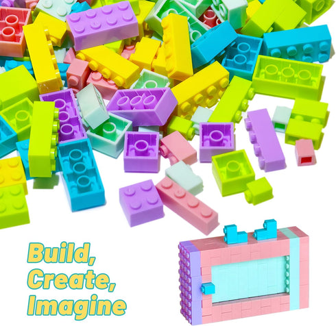Classic Building Bricks Playset, 1000 Pieces Bulk Blocks Set, STEM Toys for Kids 4+ Years Old, Compatible with All