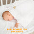 Cacooba Baby Blanket Neutral Baptism Easter Gift for Toddler Newborn Christening Gifts for Boys Girls White Knit