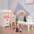 WEHOO 74Pcs Set Backpack Dollhouse Acessories Furniture Mini Cabinet with Drawers Case Handbag Towel Cosmetic Bathroom