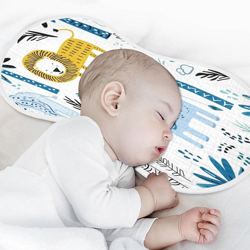 Bulletgxll Set 4, Cartoon Lions Unisex Baby Burp Cloths of Soft Absorbent Organic Cotton Muslin Burping Cloths