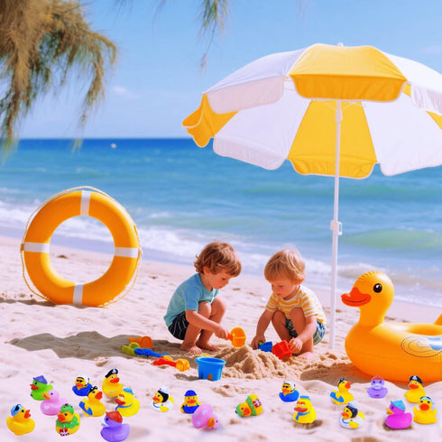 Yomwet Swimming (12 Pack) Rubber Ducks Toy Duckies for Kids,Baby Bath Toys, Toddlers Floater Duck Showers
