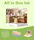 Set Mini Cafe Shop Dollhouse Kit - Charming Coffee Shop Building for Adults, Relaxing DIY Crafts & Miniature Gardening