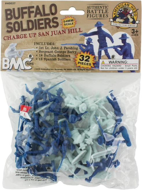 BMC Buffalo Soldiers Charge Up San Juan Hill - 32pc Soldier Figures Set