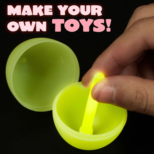 72 144 JOYIN Pcs Easter Eggs with Pcs Mini Glow Sticks for Kids Glow-in-The-Dark Basket Stuffers Fillers Gift, Easter