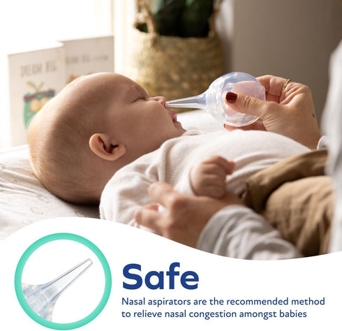 Talbot's Dr. Nasal Aspirator for Babies - Silicone - Includes Storage Case - Clear