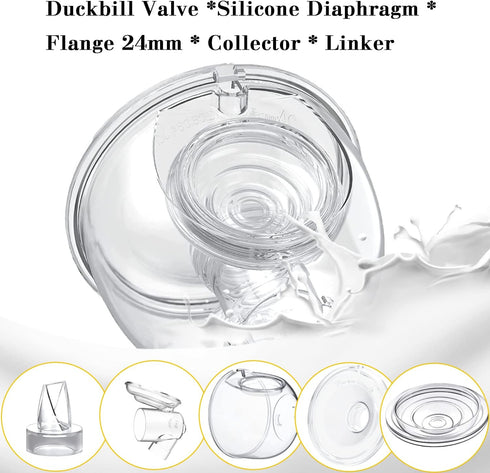 S12/S9,Kmaier S12 Diaphragm,24mm Wearable Breast Pump Milk Collector Cup Accessories,Compatible with TSRETE Wearable