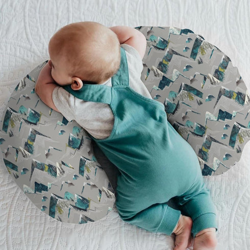 Boho Mountains Baby Nursing Pillow Covers for Boy Girl Mountain Range Landscape Nursery Feeding Pillowcase