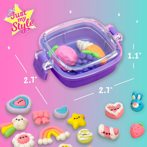 8 6 Just My Style Mini Eraser Maker Sculpt and Design Custom Erasers with Unique Eraser Clays, Tools, and Storage Case