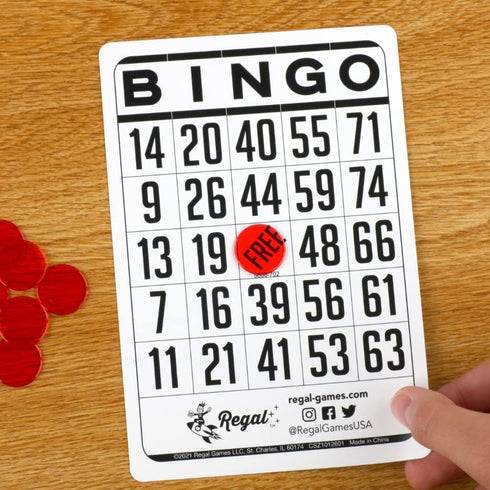 Regal Bingo - Classic Bingo Cards, 200 Count, 6.125” x 4.17” Cardstock, White