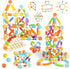 Bloomsmary 58PCS Extendable Magnetic Building Sticks, STEM Educational Montessori Toys for Toddlers 3-5