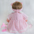 ENADOLL Lifelike Reborn Baby Doll, 16 Inch Realistic Girl with Pink Headband, Gift Set for Kids Age 3+