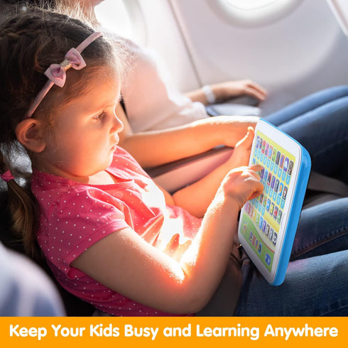 Bilingual Spanish & English Learning Toys for Toddlers 1-3, Interactive Learning Tablet for Babies 24 Month+