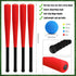 Wettarn 4 Pieces Foam Baseball Bat 24 Inches with 4 Pcs Safe Soft Baseballs T Ball Set for Outdoor Indoor Sport Game