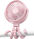 Coohea Stroller Fan Clip on for Baby, 4000mAh Rechargeable Battery Operated, Flexible