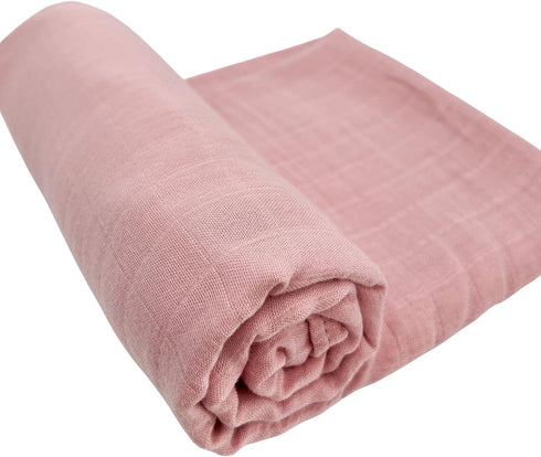 Baby Want Designs Neutral Swaddles - 47x47 Inches, 70% Viscose from Bamboo & 30% Organic Cotton (Dusty Rose)