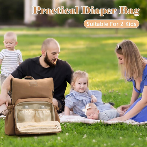Backpack Backpack 12 miss fong Diaper Bag - Baby Diaper Bag Neoprene Bag Large Capacity Neoprene with Diaper Changing