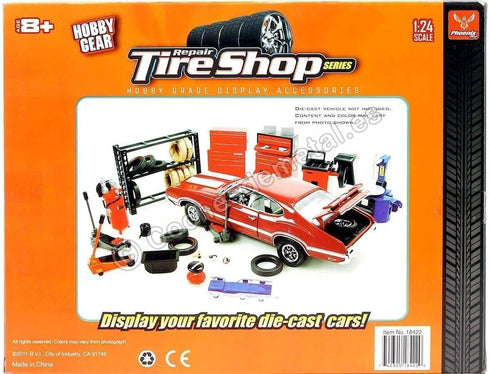 Phoenix Toys Set 1/24 Repair Tire Shop Accessories Tool for Scale Models by