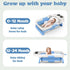 0-24 Foldable Baby Bathtub, Lightweight Bathtub for Infants to Toddlers with Soft Cushion & Thermometer, Portable Baby