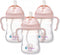 b.box Sippy Cup with Weighted Straw (3-Pack). Leak Proof, Easy Grip. BPA