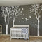 MairGwall Set of 3 Birch Trees with Flying Birds Wall Stickers - Beautiful