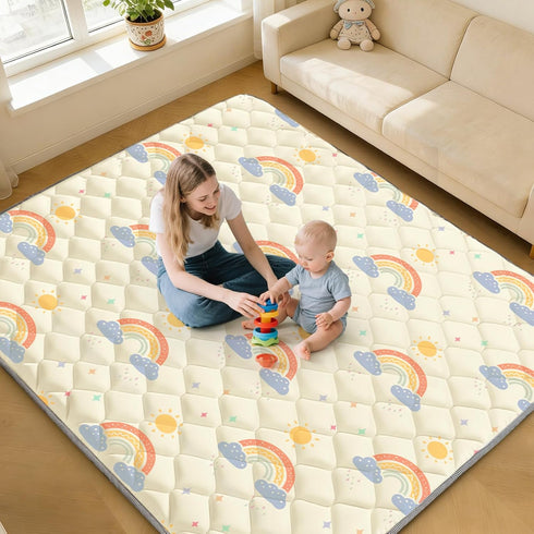 79"x71" Baby Play Mat - Extra Thicker & Soft Floor Crawling Mat
