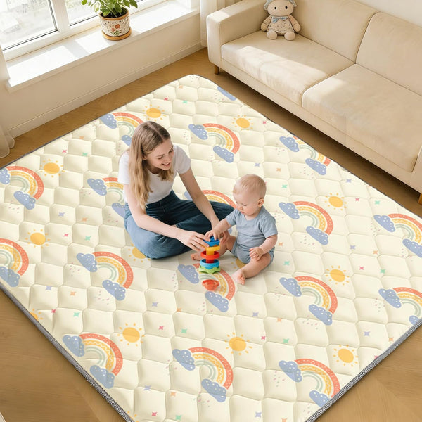 79"x71" Baby Play Mat - Extra Thicker & Soft Floor Crawling Mat