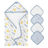 Featherhead 5-Piece 100% Cotton Muslin Hooded Bath Towel & Washcloths Set for