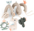 Done by Deer Car Seat Toys Hanging - Activity Spiral Sensory Baby Toy with Mirror with Sound & Crinkle Sounds