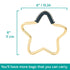 BUGGY GEAR STAR HOOK by BUGGYGEAR, Gold/Navy Leather Hook for Carrying Baby Diaper Bag on Stroller Handle Bars