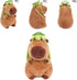 12inch Cute Capybara Plush with Turtle Backpack - Soft Capybara Stuffed Animal Toy Doll Pillow for Kids
