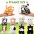 Lenwen 10 Pcs Cat Stuffed Animals Bulk, Soft Cuddly Kitten Plush Sets, Assorted Fluffy Stuffed Cats for Kids Birthday
